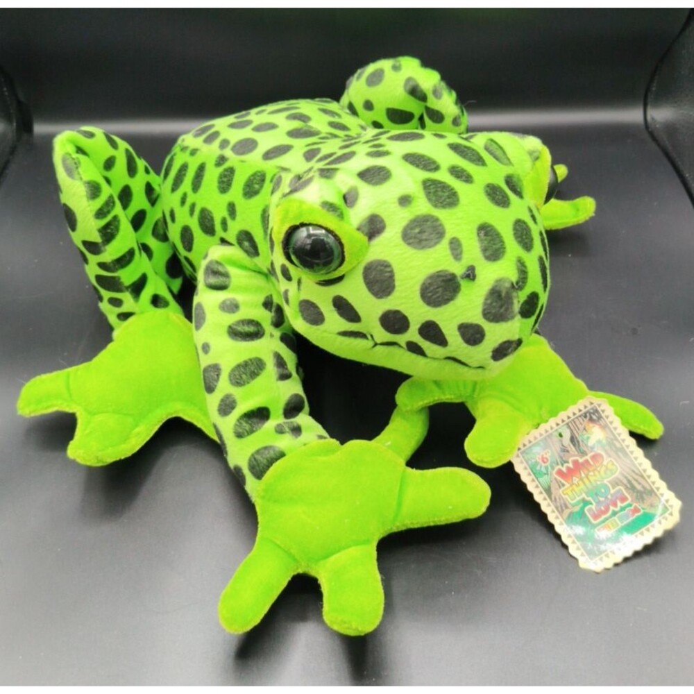Vintage 2001 Novelty Inc. Wild Things to Love Tree Frog Plush RARE Green
